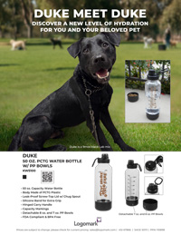 KW5100-Duke 50 oz. PCTG Water Bottle w/ PP Bowls